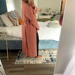 Chic, Flowy, Dusty Pink Trench w/ Removable Belt